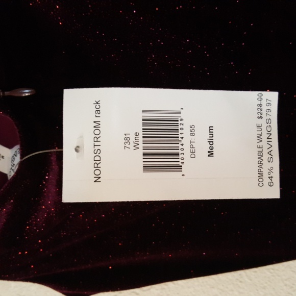 The Fashion Poet Wine Burgundy Sparkly Maxi Dress - Picture 6 of 6